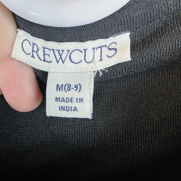 Crewcuts Jacket Girls Medium 8-9 Black Sequin Tweed Trim Cardigan Party Holiday - Picture 9 of 15